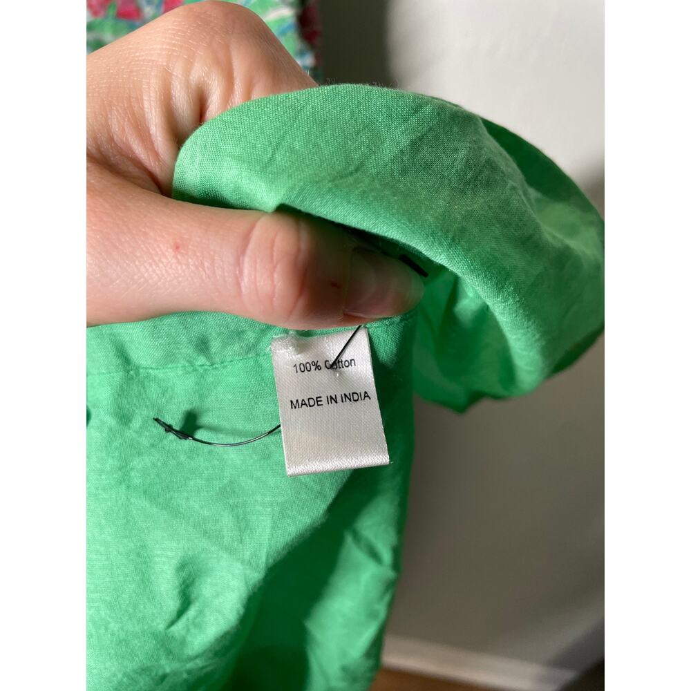 NEW Banjanan Capri Maxi Dress Women XL Green Jade Botanical Halter Garden Party - Picture 9 of 13